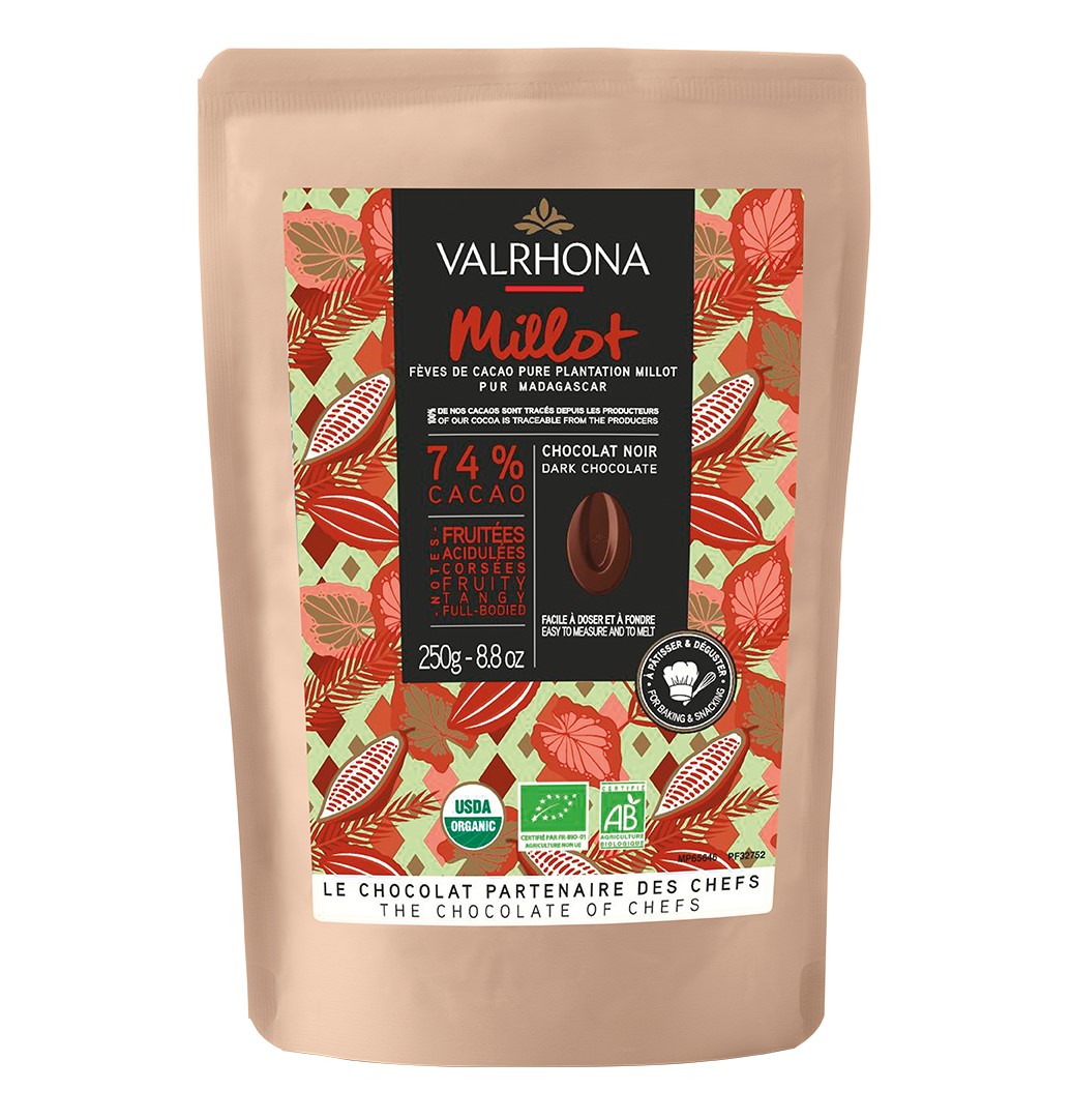 Valrhona MILLOT tmavá čokoláda 74% 250g