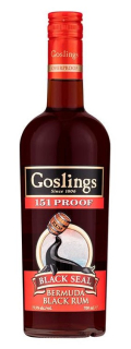 Goslings Black Seal 151 Overproof Bermuda Black Rum 75,5% 0,7l 